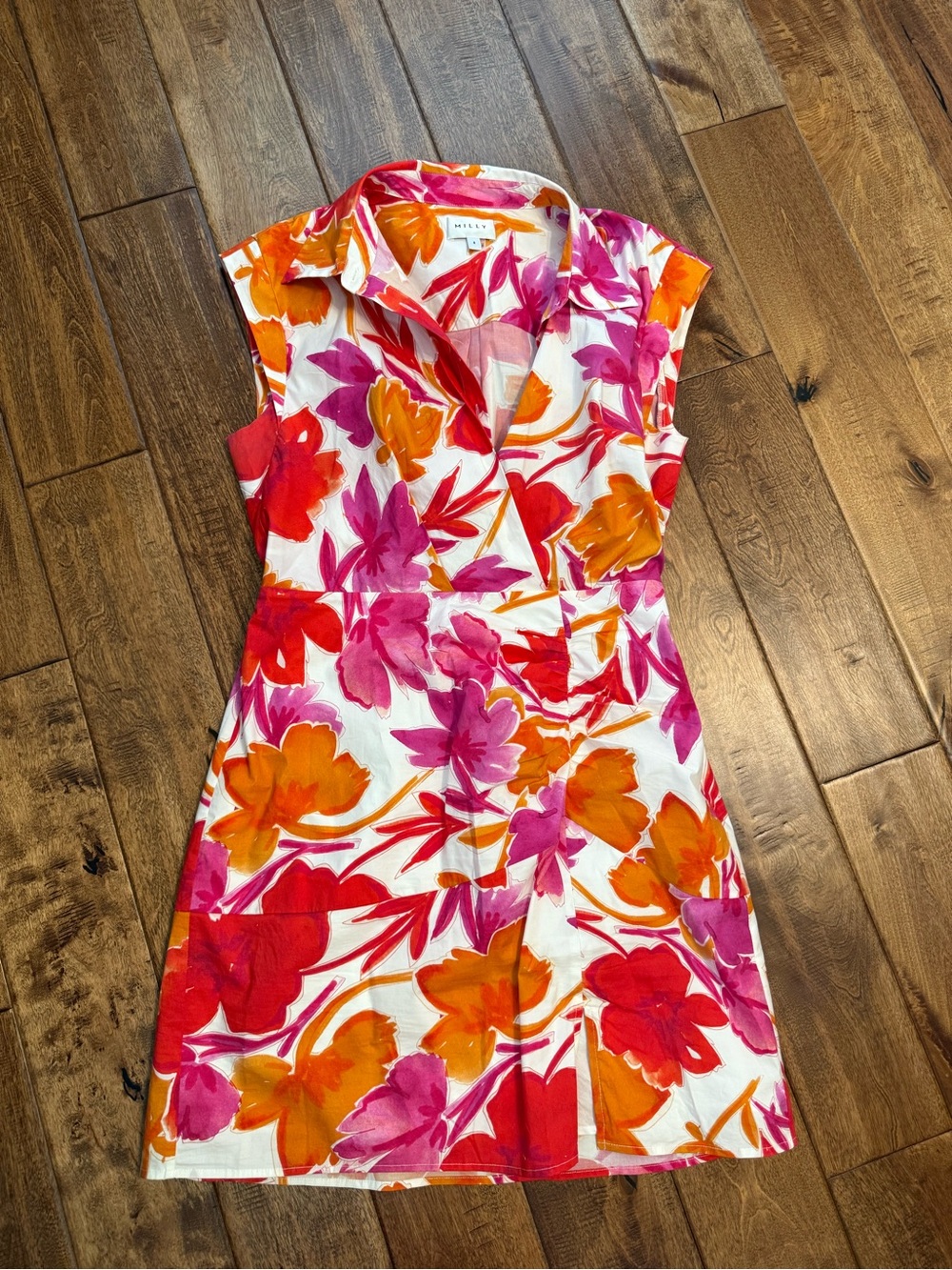 Milly orange, pink and white floral dress